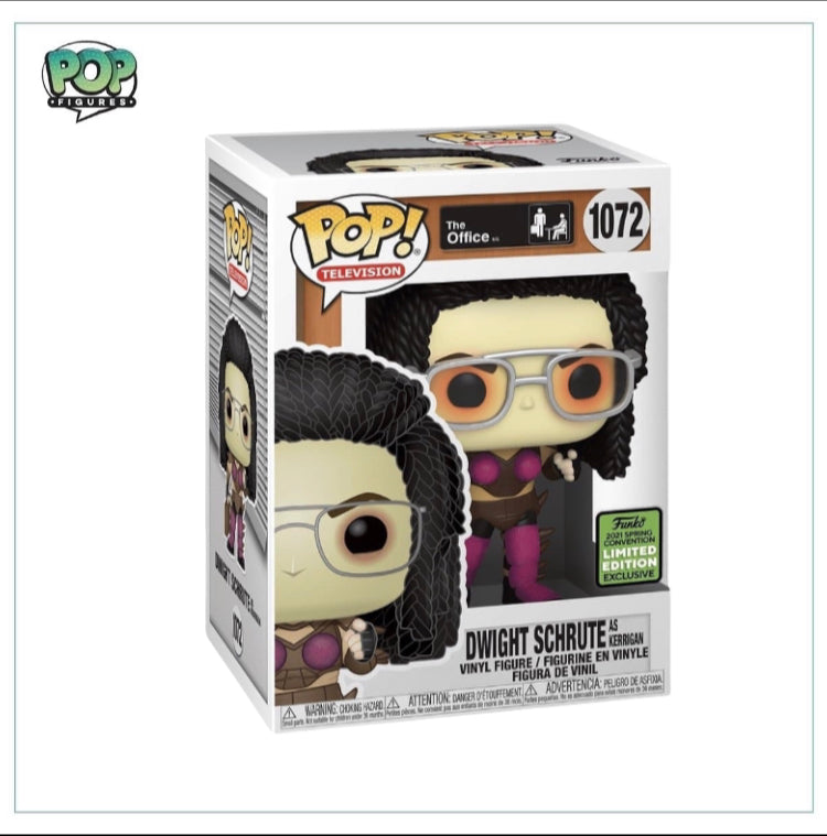 Dwight Schrute as Kerrigan Funko Pop! from The Office, ECCC 2021 Shared Exclusive, showcasing his unique character design.