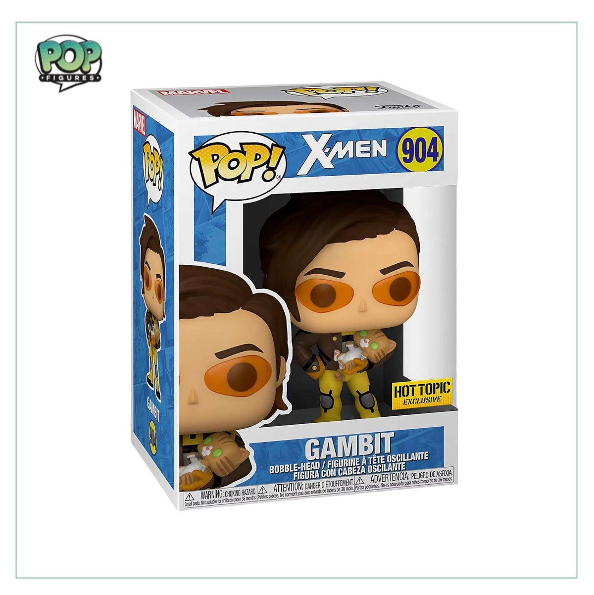 Gambit #904 Funko Pop! figure featuring a cat, part of the X-Men series, exclusive to Hot Topic.