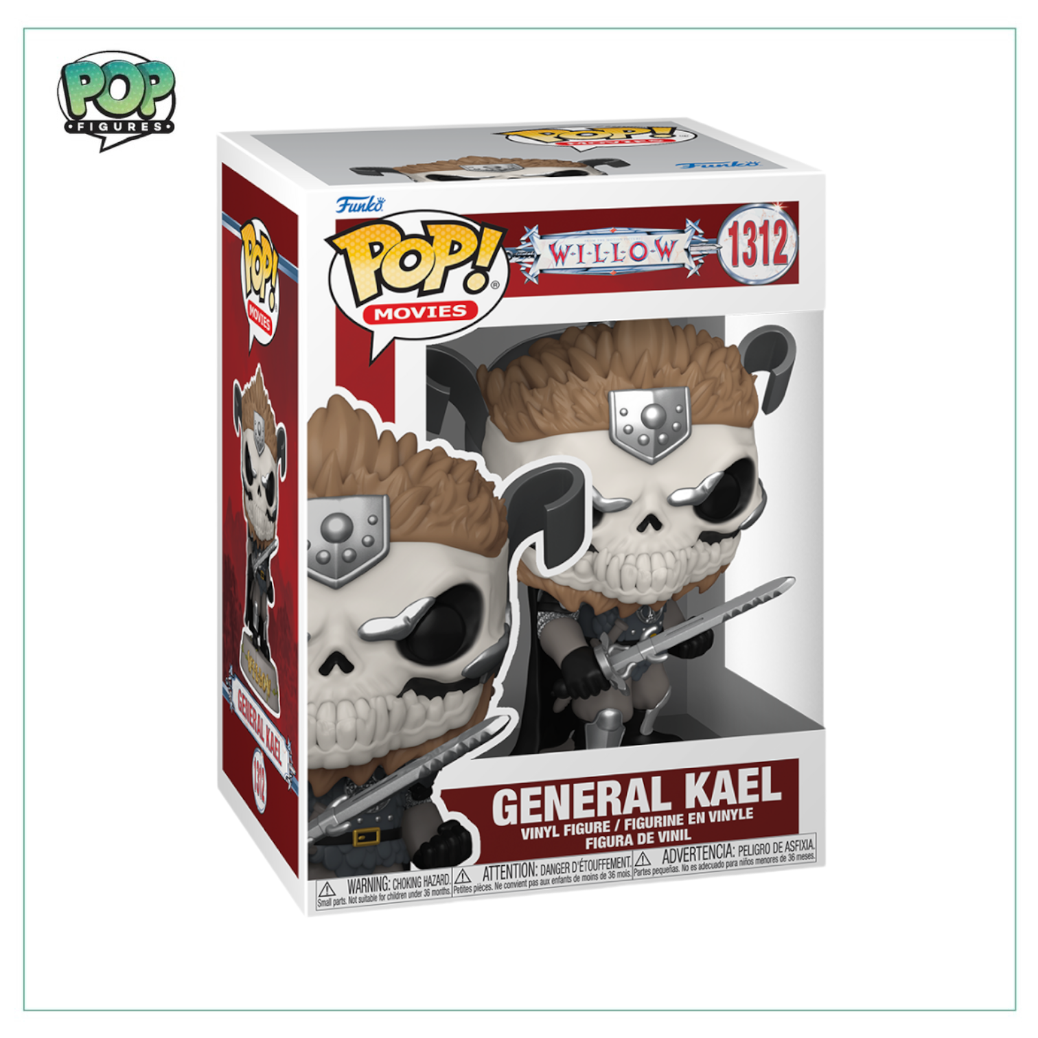 Funko Pop! of General Kael #1312 from Willow, highlighting the character's unique look and colorful features.