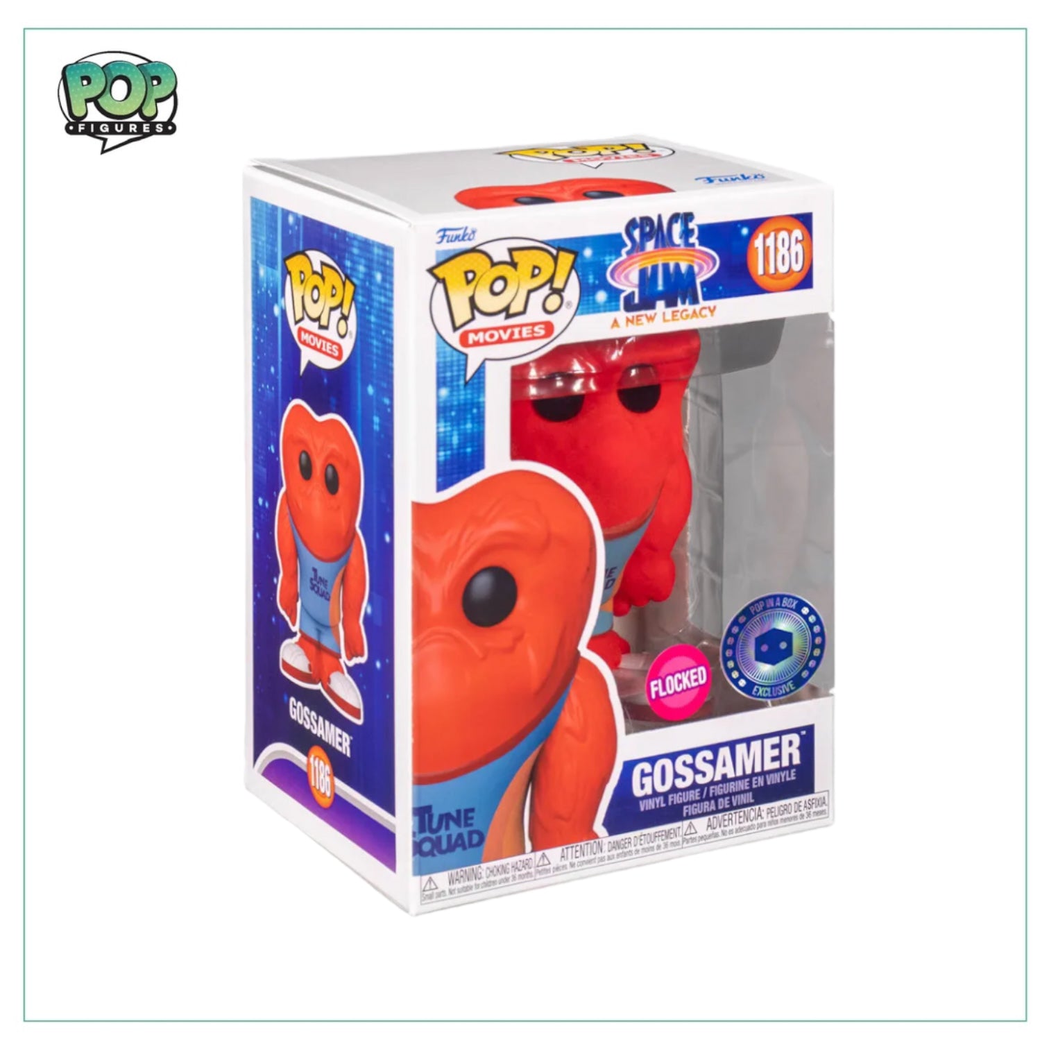 Flocked Gossamer #1186 Funko Pop! from Space Jam: A New Legacy, available exclusively at Pop In A Box.