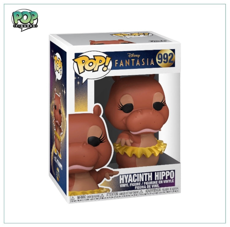 Hyacinth Hippo Funko Pop! from Disney's Fantasia, featuring a cute hippo in a pink tutu and a cheerful expression.