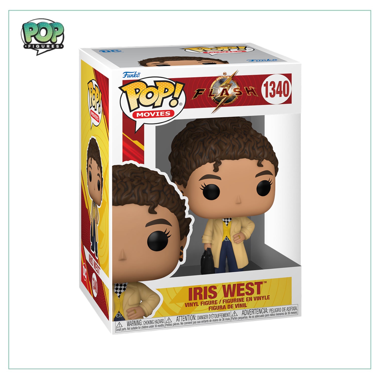 Iris West Funko Pop! from The Flash, featuring her stylish look and signature hair, perfect for any fan's collection.