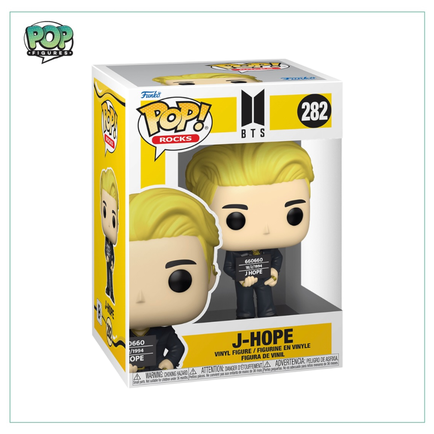 Funko Pop! of J-Hope from BTS, capturing his lively personality and iconic look in a fun collectible figure.