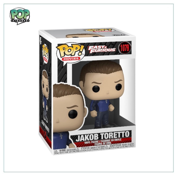 Jakob Toretto #1079 Funko Pop! from Fast & Furious, featuring his signature outfit and a dynamic pose.