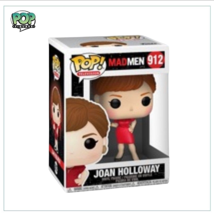 Joan Holloway Funko Pop! from Mad Men, showcasing her iconic red dress and confident pose, perfect for collectors.