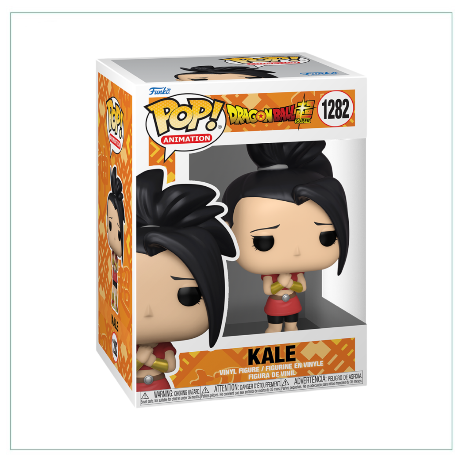Kale Funko Pop! from DragonBall Z, showcasing her vibrant green hair and determined expression in a collectible design.