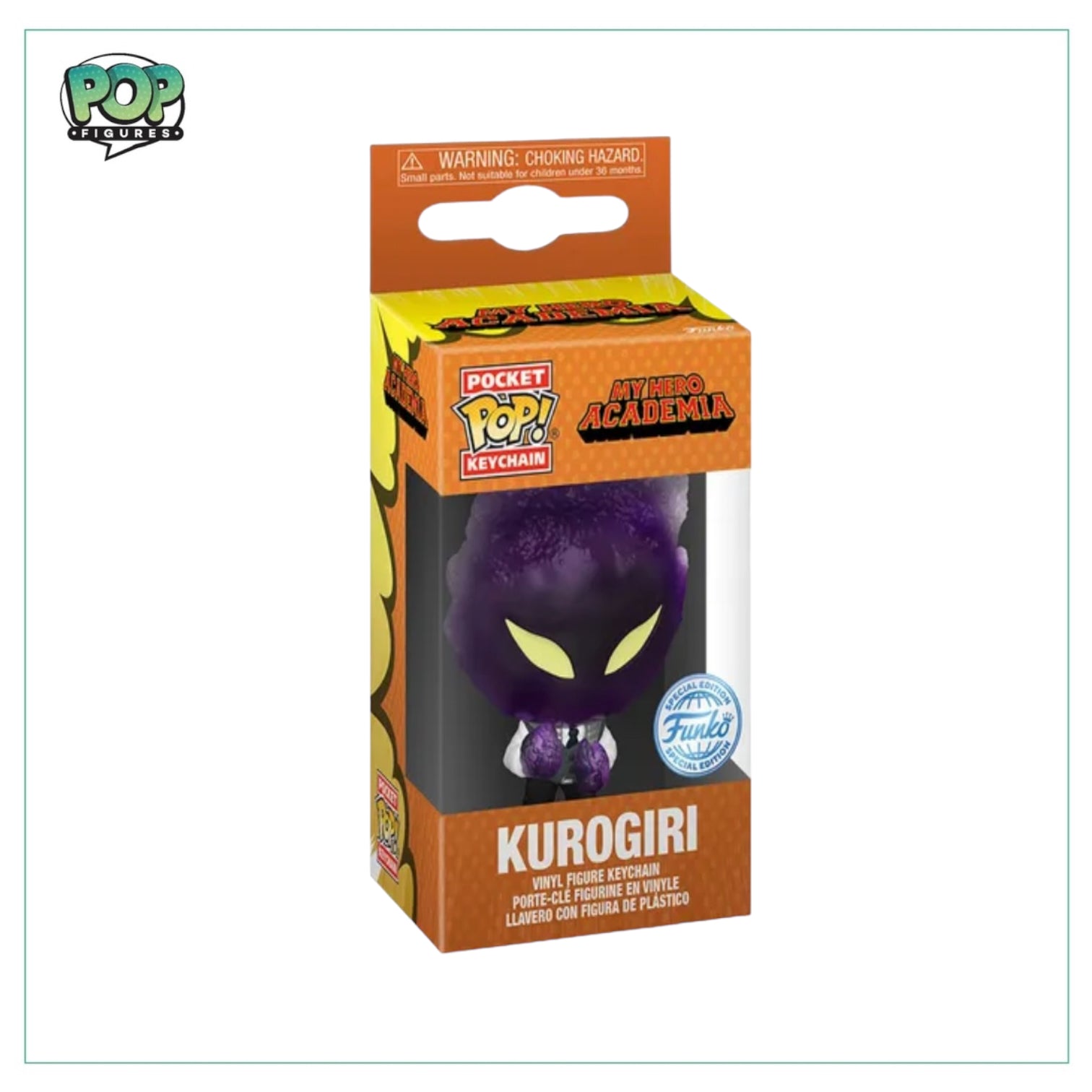 Kurogiri Pocket Pop Keychain from My Hero Academia, featuring the character in a stylized, collectible design.