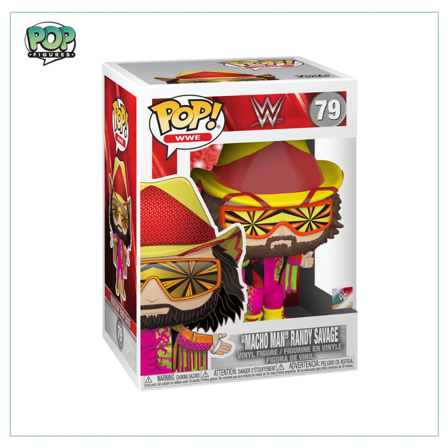 WWE Funko Pop! #79 features "Macho Man" Randy Savage in Diamond Collection, exclusive to GameStop.