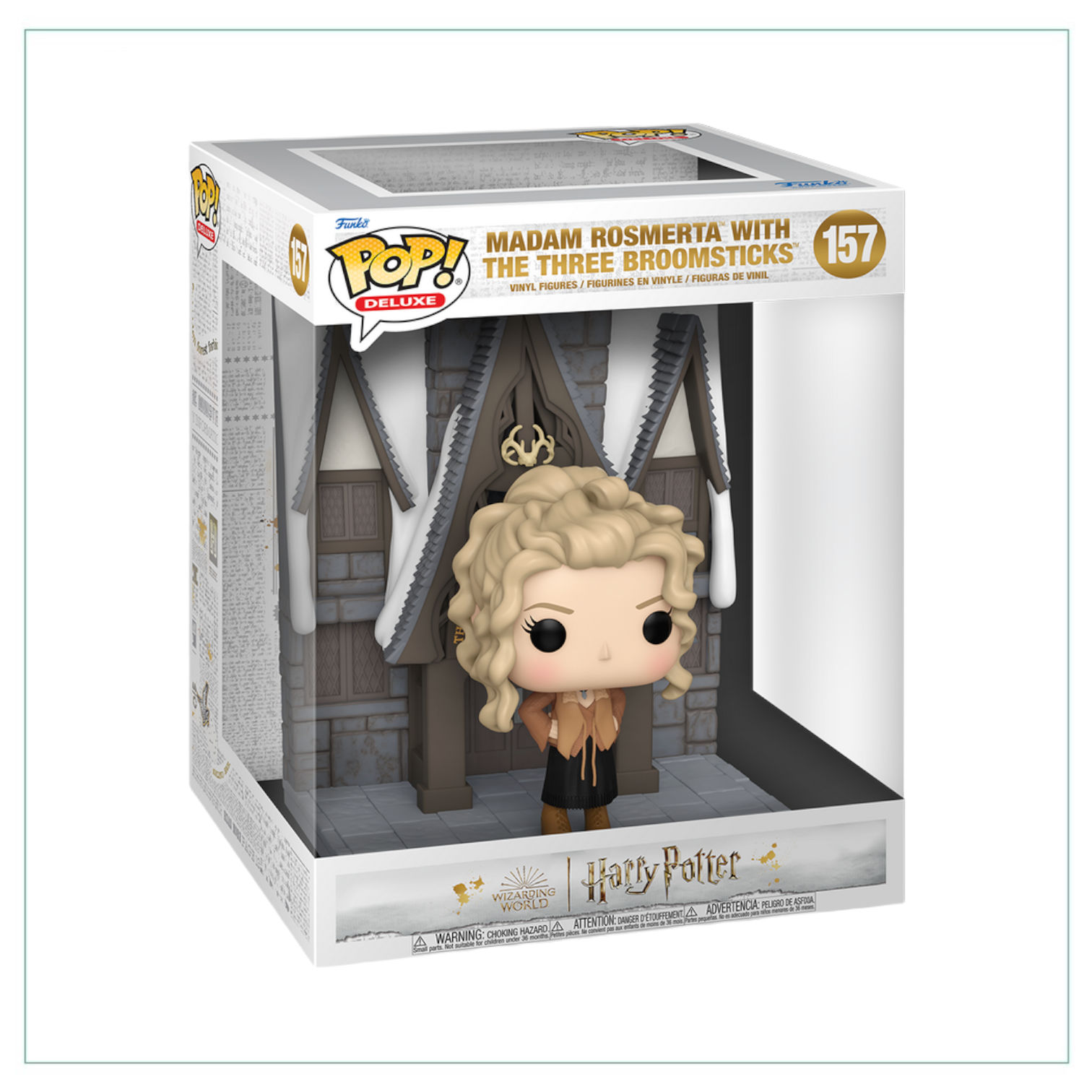 Funko Pop! of Madam Rosmerta from Harry Potter, showcasing her at the Three Broomsticks with a delightful design.