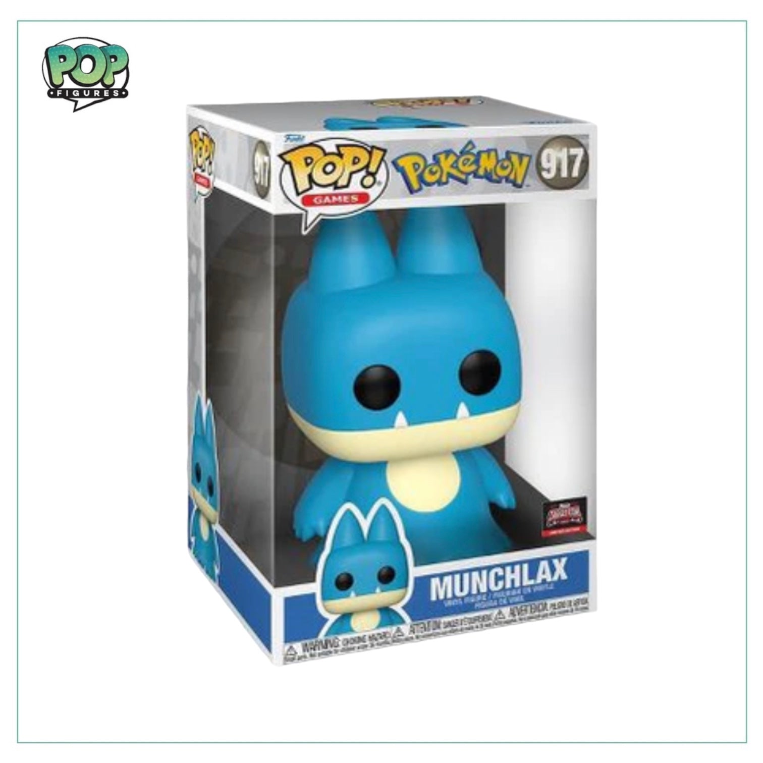 Munchlax #917 10" Funko Pop! figure, a 2023 Target Con Exclusive from Pokémon, featuring a cute, chubby design.