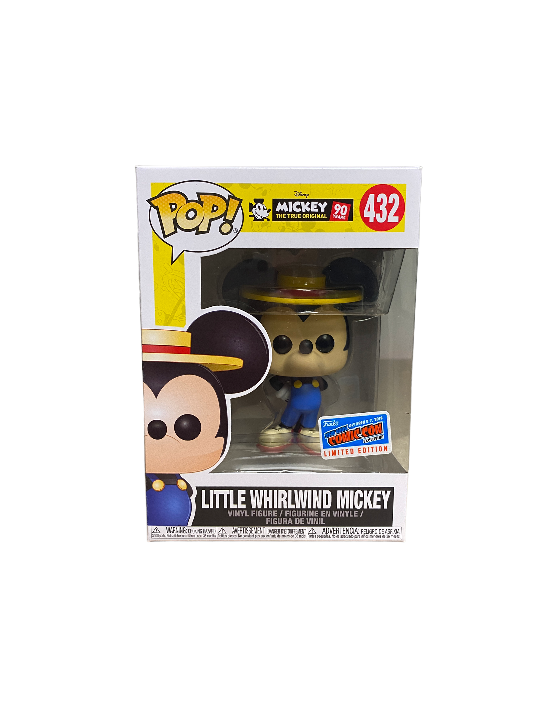 Little Whirlwind Mickey #432 Funko Pop! - Mickey's 90th Anniversary - NYCC 2018 Official Convention Exclusive - Condition 9/10