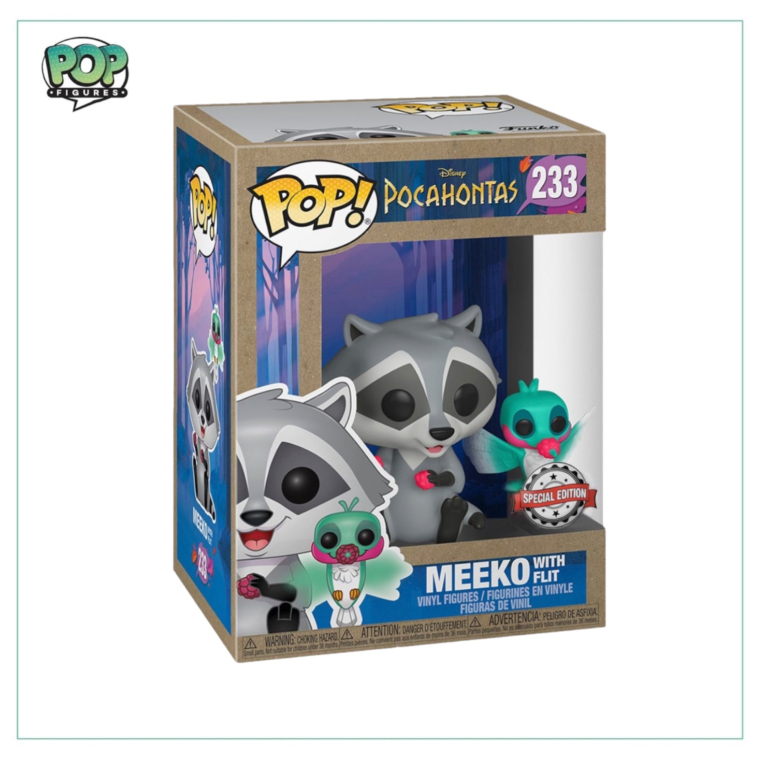 Meeko with Flit #233 Funko Pop! - Pocahontas - Special Edition