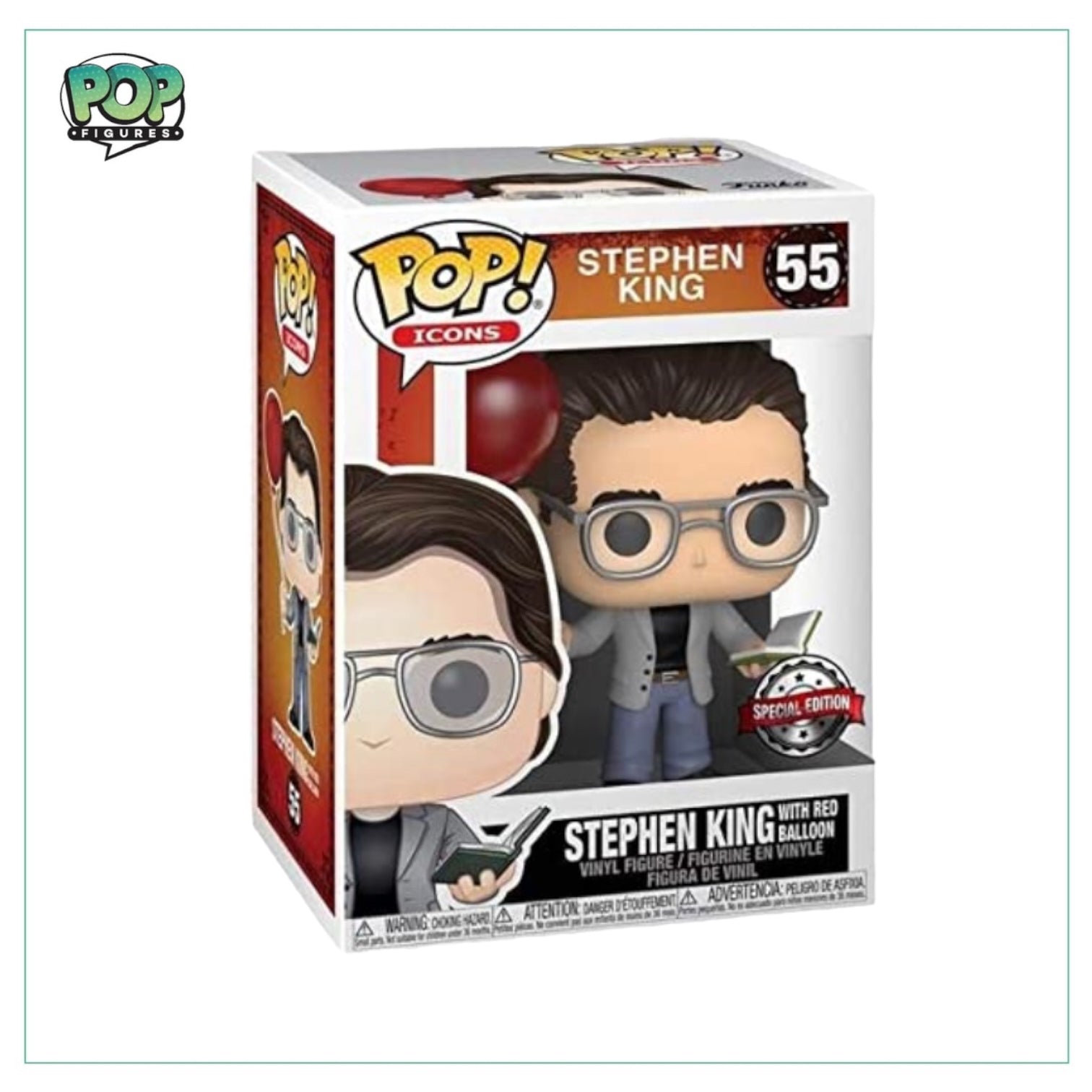 Stephen King with Red Balloon #55 Funko Pop! - Stephen King - Special Edition