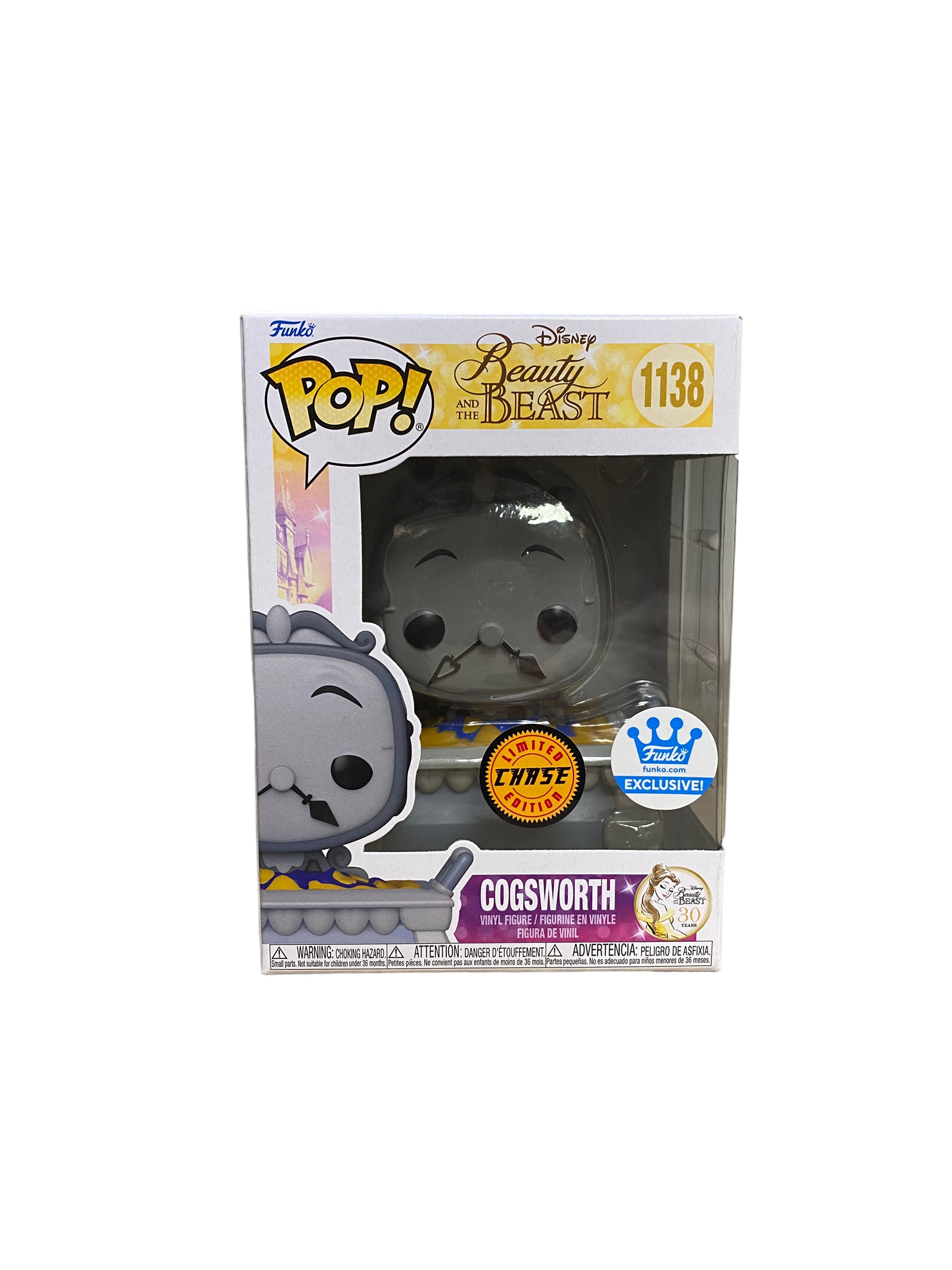 Cogsworth #1138 (In Cobbler Pan Chase) Funko Pop! - The Beauty And The Beast - Condition 9/10