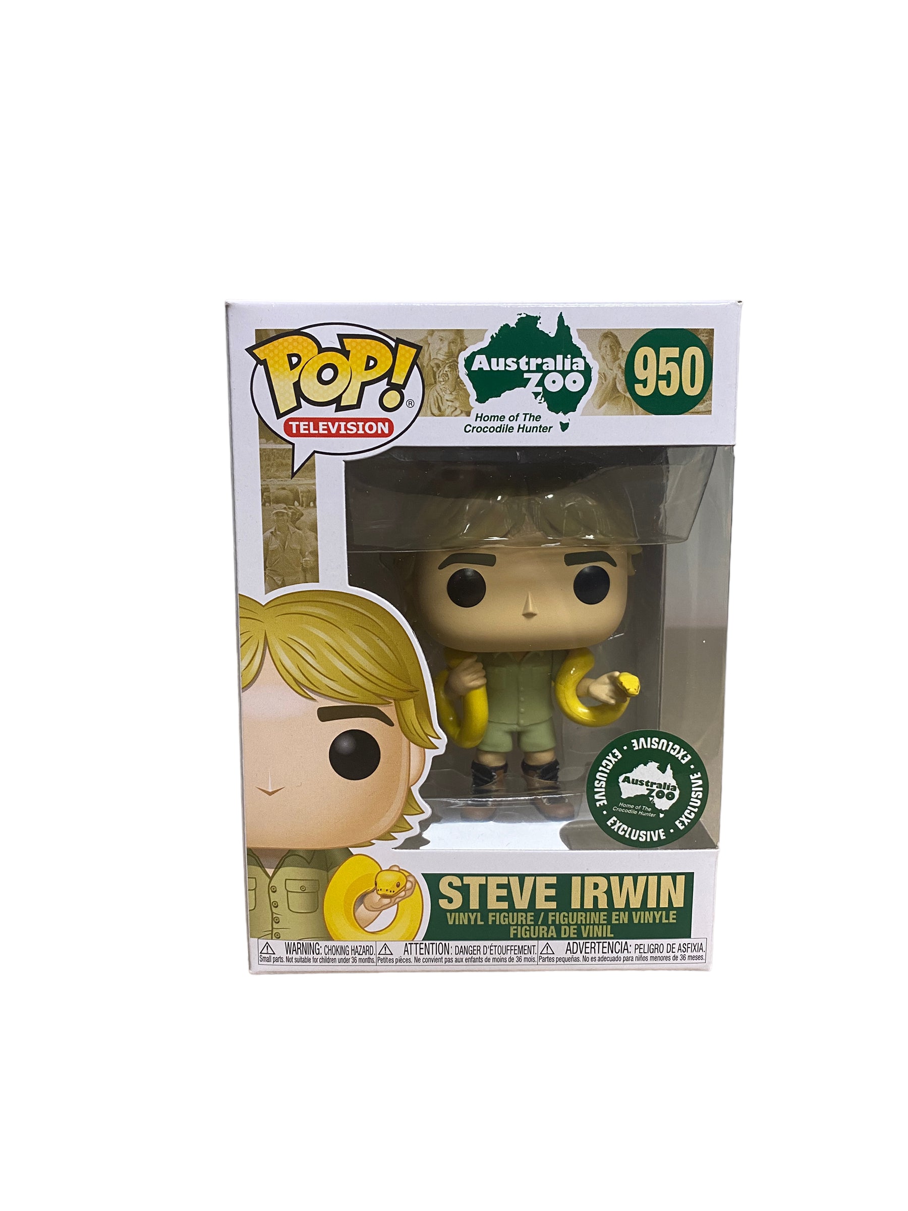 Steve Irwin #950 (w/ Snake) Funko Pop! - Australia Zoo - Australia Zoo Exclusive - Condition 9.5/10