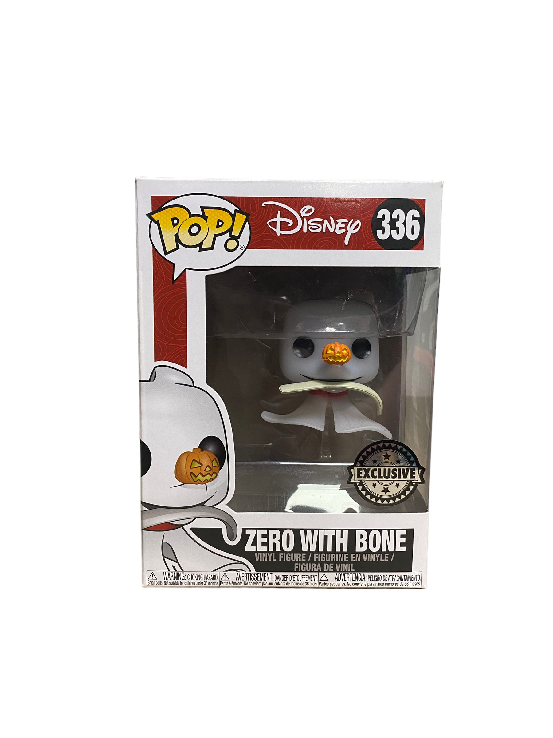 Zero With Bone #336 Funko Pop! - The Nightmare Before Christmas - Exclusive - Condition 8.5/10