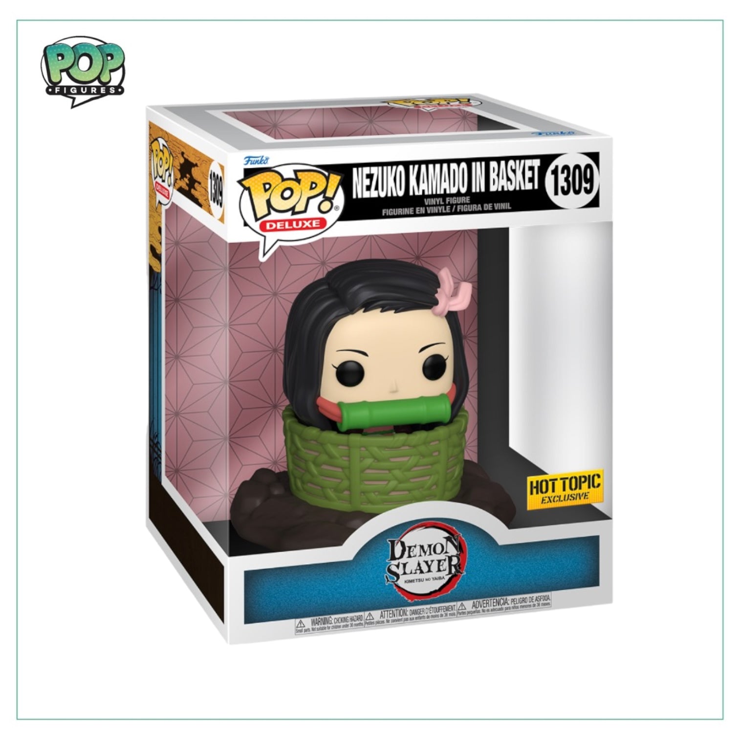 Nezuko Kamado in Basket #1309 Deluxe Funko Pop! - Demon Slayer - Hot Topic Exclusive