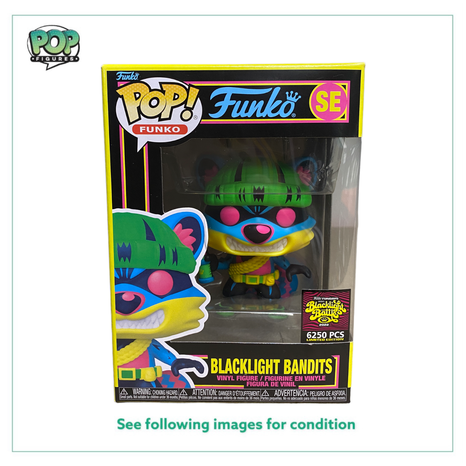 Blacklight Bandits (Blacklight) Funko Pop! - SDCC 2022 Box Of Fun Exclusive LE6250 Pcs - Condition 8.75/10