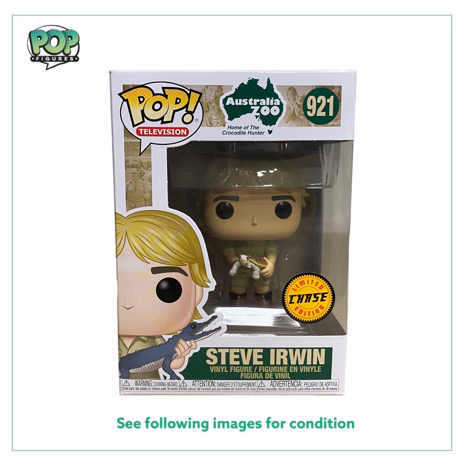 Steve Irwin #921 (Chase) Funko Pop! - Australia Zoo - Condition 8.75/10