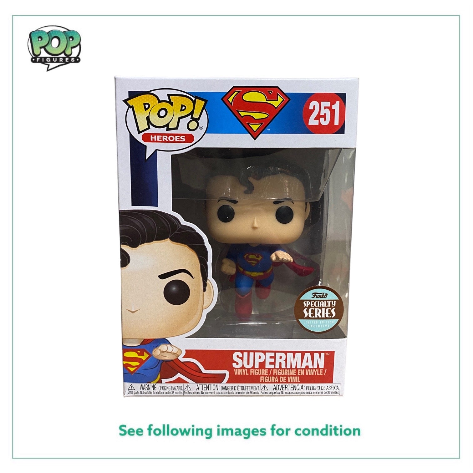 Superman #251 (Flying) Funko Pop! - DC Super Heroes - Speciality Series Exclusive - Condition 8.5/10