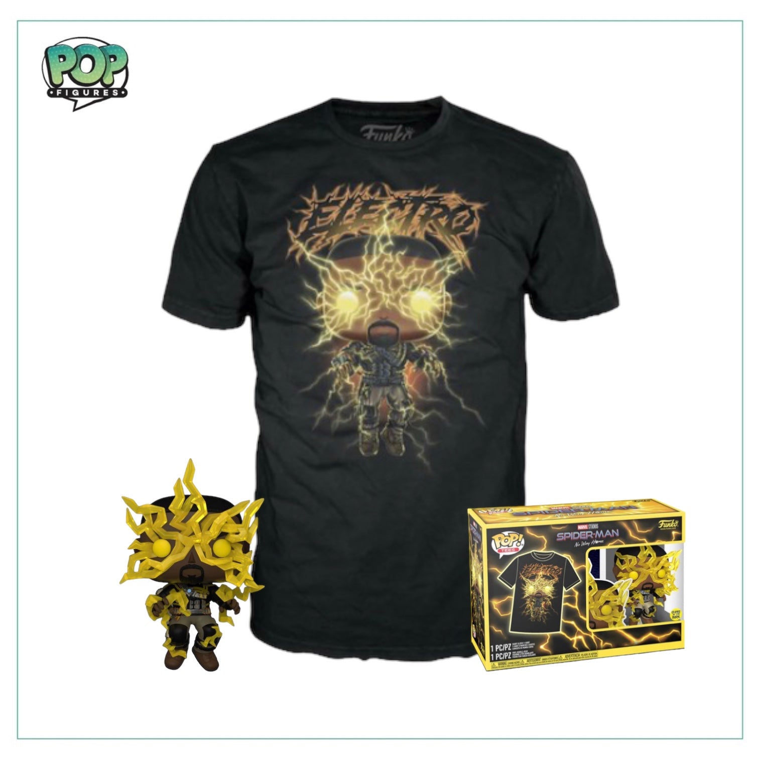 POP! & Tee: Electro - Spider-Man no Way Home - Glow in the dark