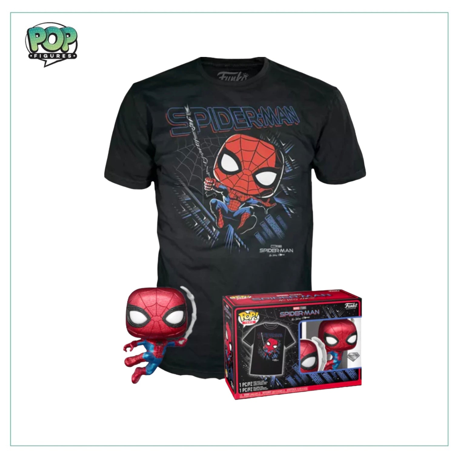 Spider-Man Funko Pop! figure from No Way Home, Diamond Collection edition, exclusive to Target Con 2023.