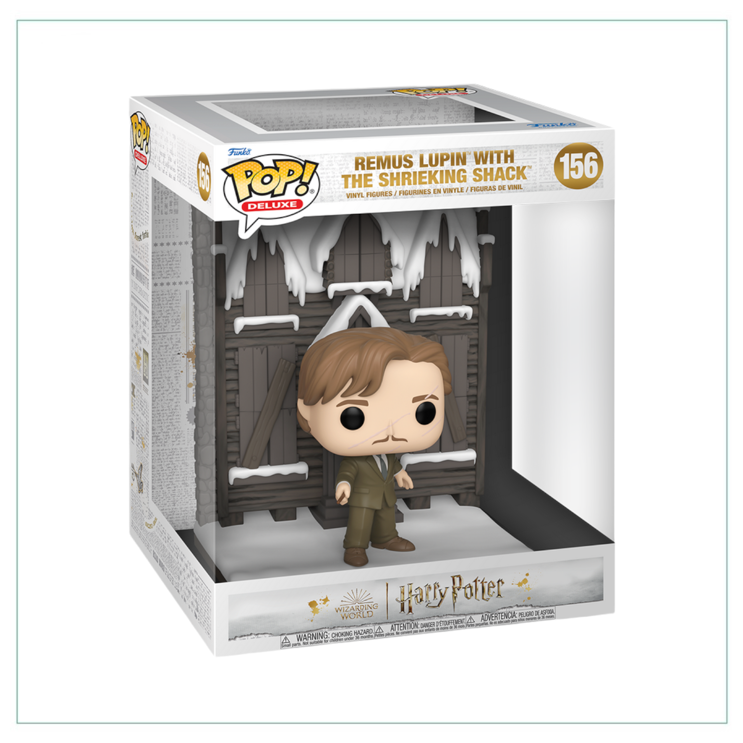 Funko Pop! Deluxe figure of Remus Lupin with the Shrieking Shack backdrop from Harry Potter, available for preorder.