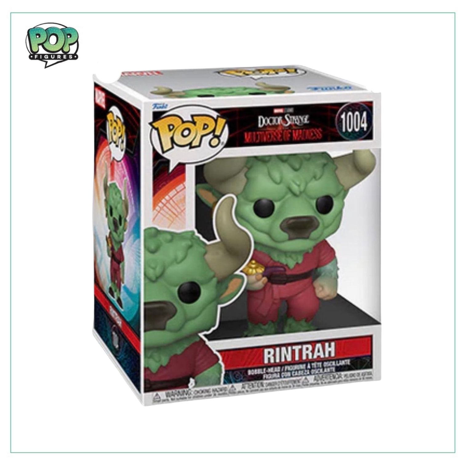 Rintrah Funko Pop from Doctor Strange in the Multiverse of Madness, featuring the character's vibrant green and red design.