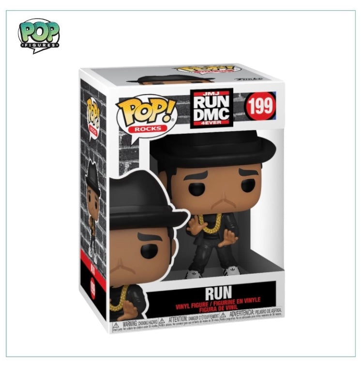 Collectible Funko Pop! of Run DMC, showcasing their signature look and style, perfect for music and pop culture enthusiasts.