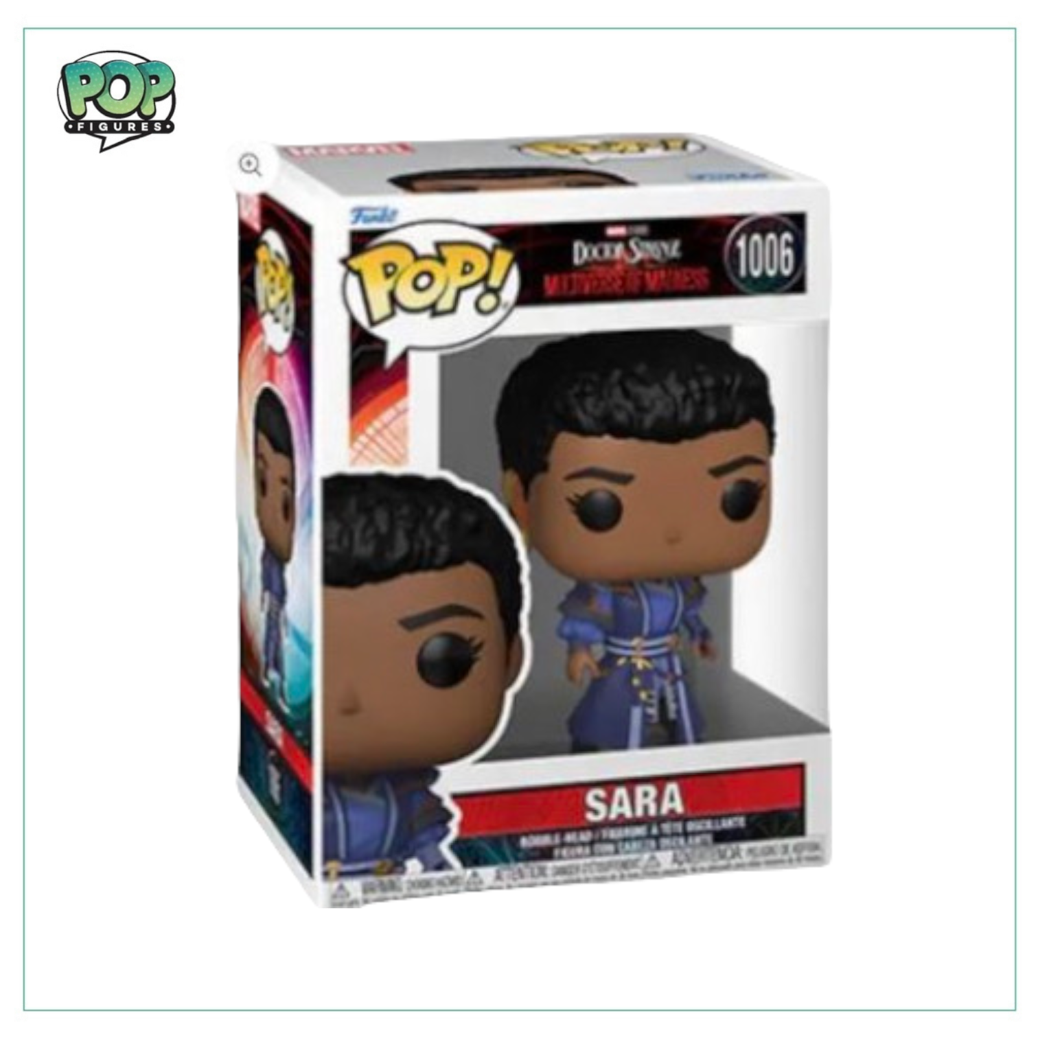 Sara #1006 Funko Pop! from Doctor Strange and the Multiverse of Madness, showcasing a stylized character design.