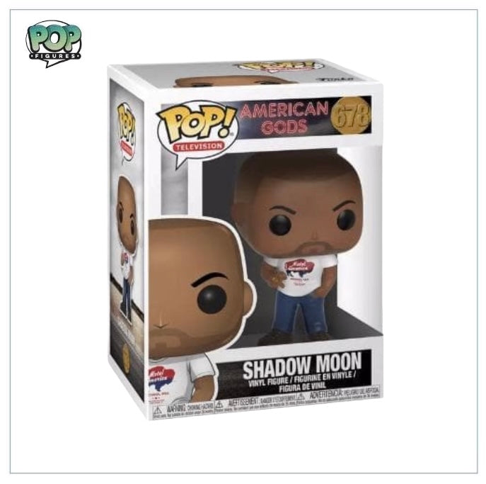 Shadow Moon #678 Funko Pop! collectible from American Gods, capturing the essence of the character in a fun, stylized figure.