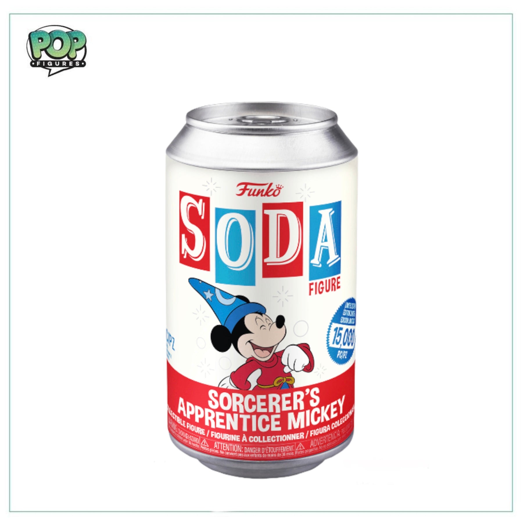 Funko Soda figure of Sorcerer's Apprentice Mickey from Disney's Fantasia, limited edition of 15,000 pieces.