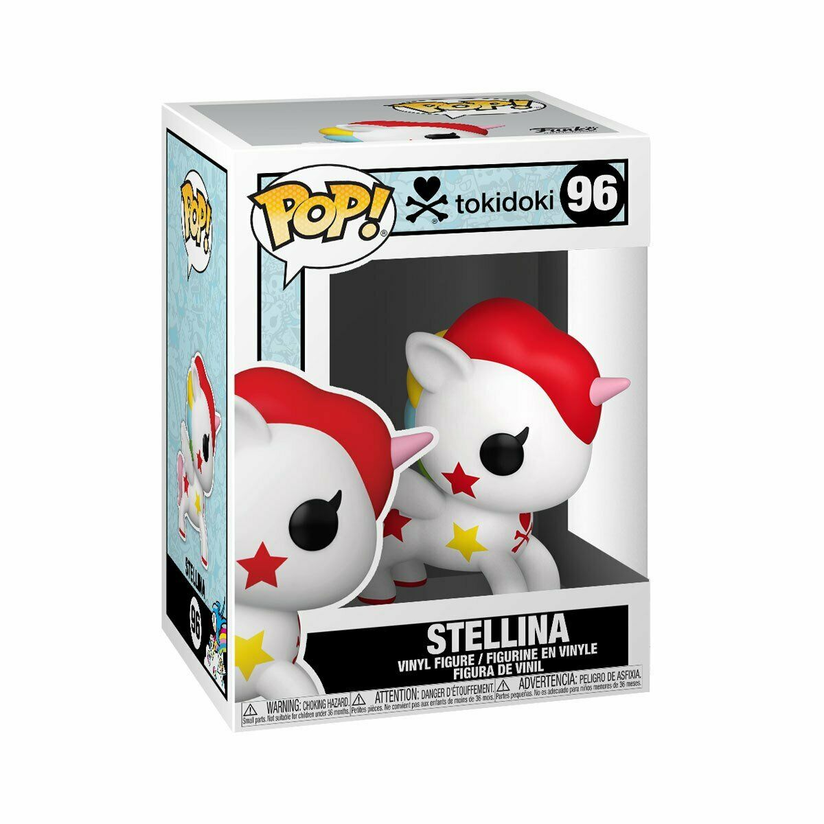 Funko Pop! figure of Stellina #96 from Tokidoki, featuring a colorful design and whimsical character details.
