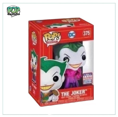 Pink metallic Joker Funko Pop! #404 from 2021 SDCC, a limited edition DC Heroes collectible figure.