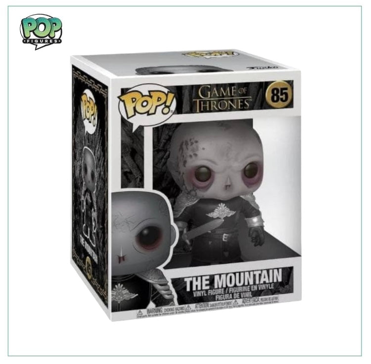 Funko Pop! Game of Thrones #85 features a 6" deluxe Mountain figure, showcasing his fierce armor and imposing stature.