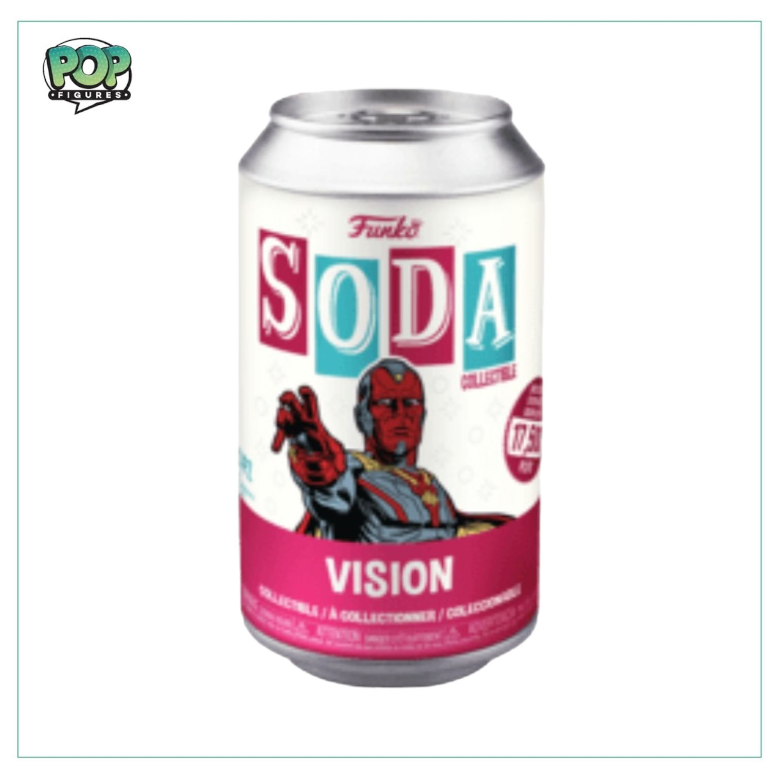 Marvel Funko Soda Vinyl Figure, limited to 17,500 pieces, with a special chance to discover a unique chase version.