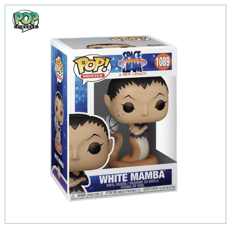 White Mamba #1089 Funko Pop! from Space Jam: A New Legacy, showcasing a unique character with bright colors and fun details.
