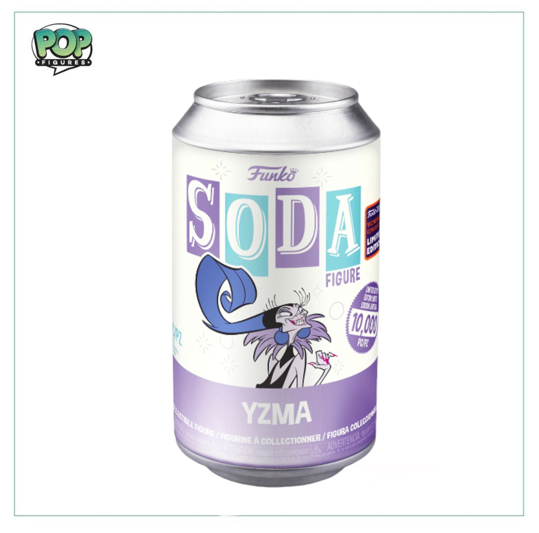 Disney's Yzma Funko Soda Vinyl Figure, LE10000, Wonder Con 2022 exclusive, featuring a chance to get a rare chase variant.