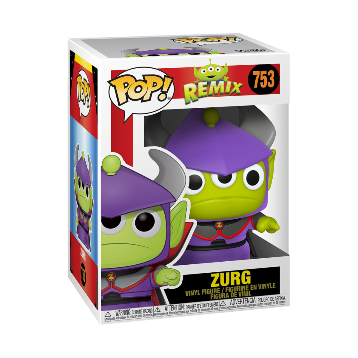 Zurg #753 Funko Pop! from the Alien Remix series, featuring a cute, stylized version of the iconic villain.