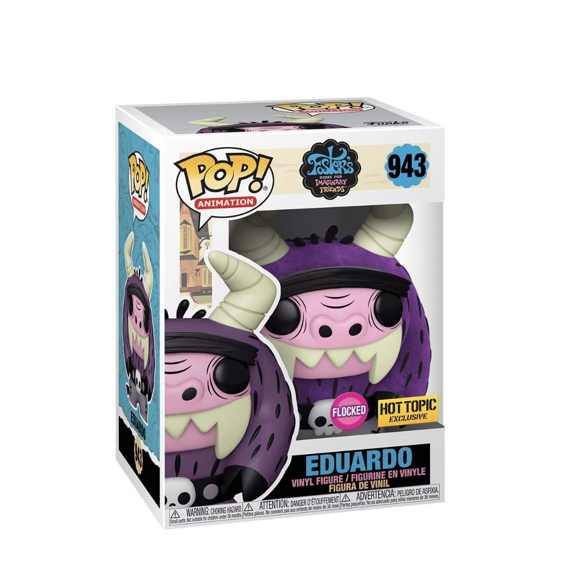 Animation - FUNKO FOSTER'S HOME FOR IMAGINARY FRIENDS POP! ANIMATION EDUARDO (FLOCKED) VINYL FIGURE HOT TOPIC EXCLUSIVE - Pop Figures