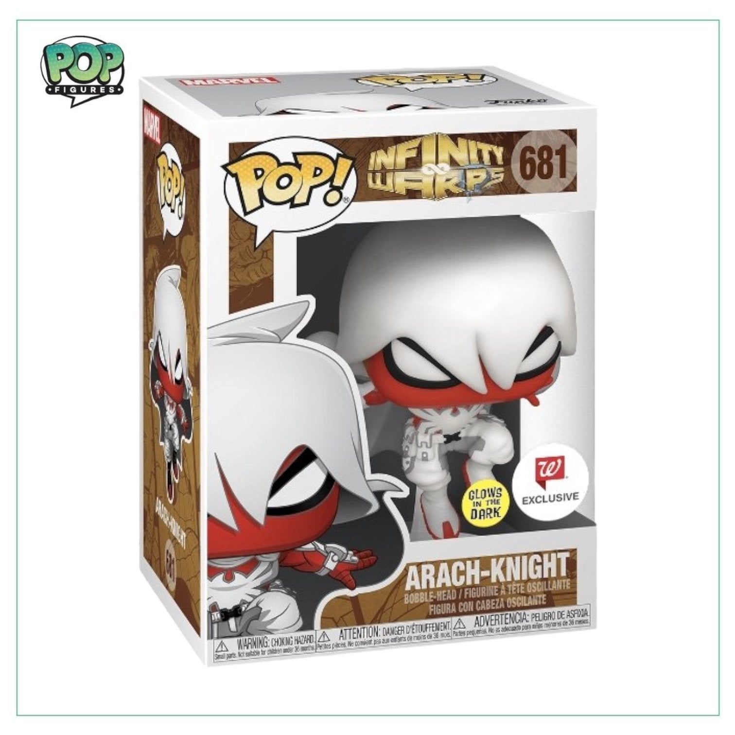 Arach-Knight (Glow in the Dark) #681 Funko Pop! Infinity Warps, Walgreens Exclusive - Pop Figures | Funko | Pop Funko | Funko Pop