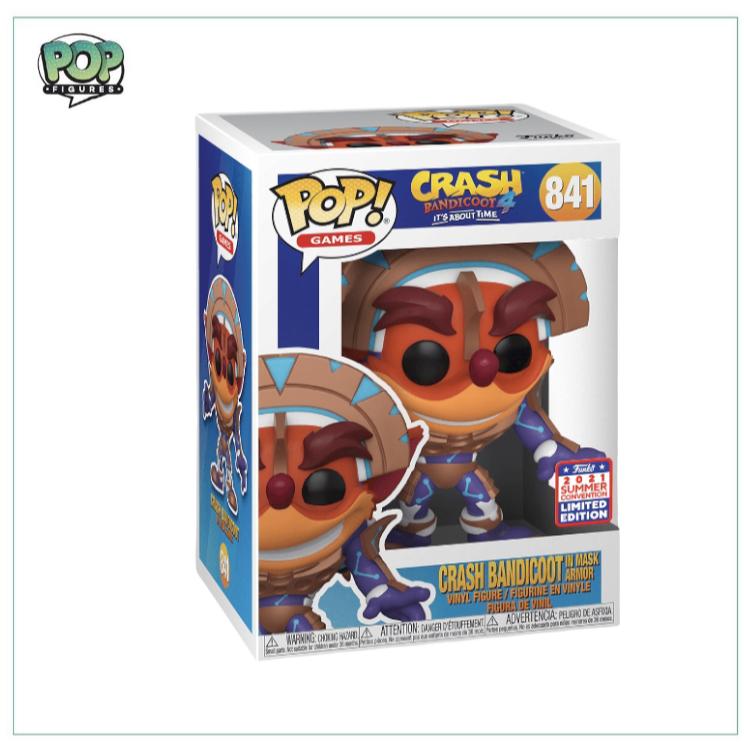 Crash Bandicoot In Mask Armor #841 Funko Pop! Crash Bandicoot 4, 2021 SDCC Limited Edition - Pop Figures | Funko | Pop Funko | Funko Pop