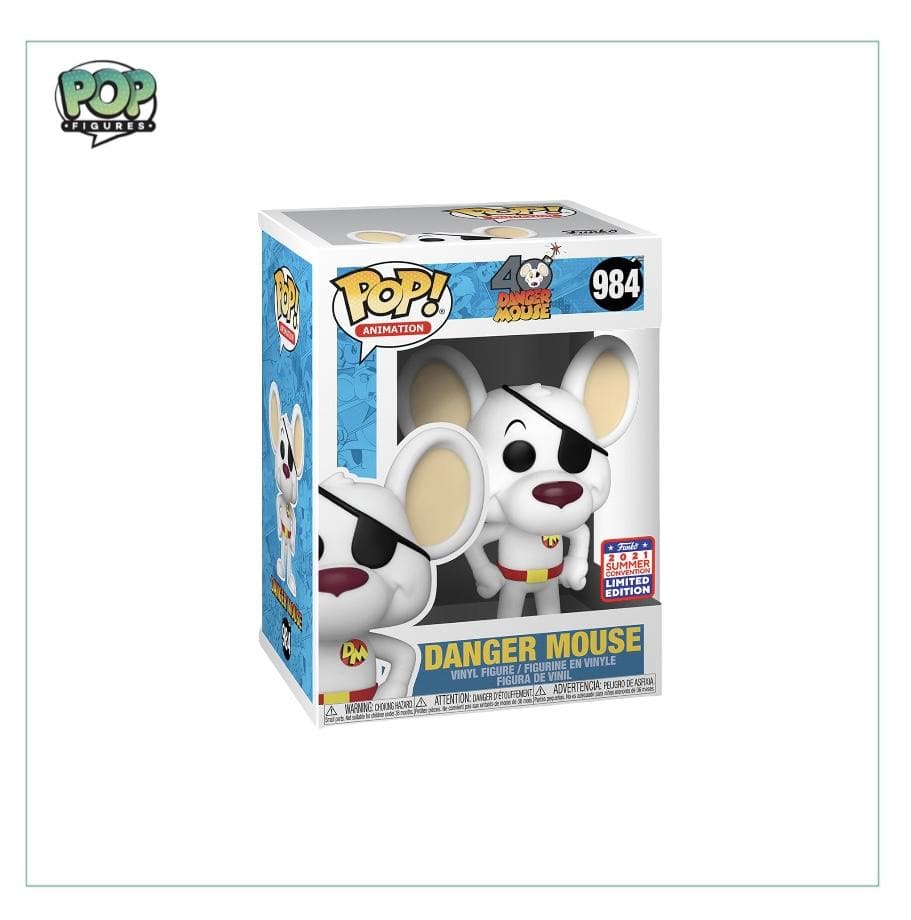 Danger Mouse #984 Funko Pop! Danger Mouse - Virtual Funkon 2021 Shared Exclusive - Pop Figures | Funko | Pop Funko | Funko Pop