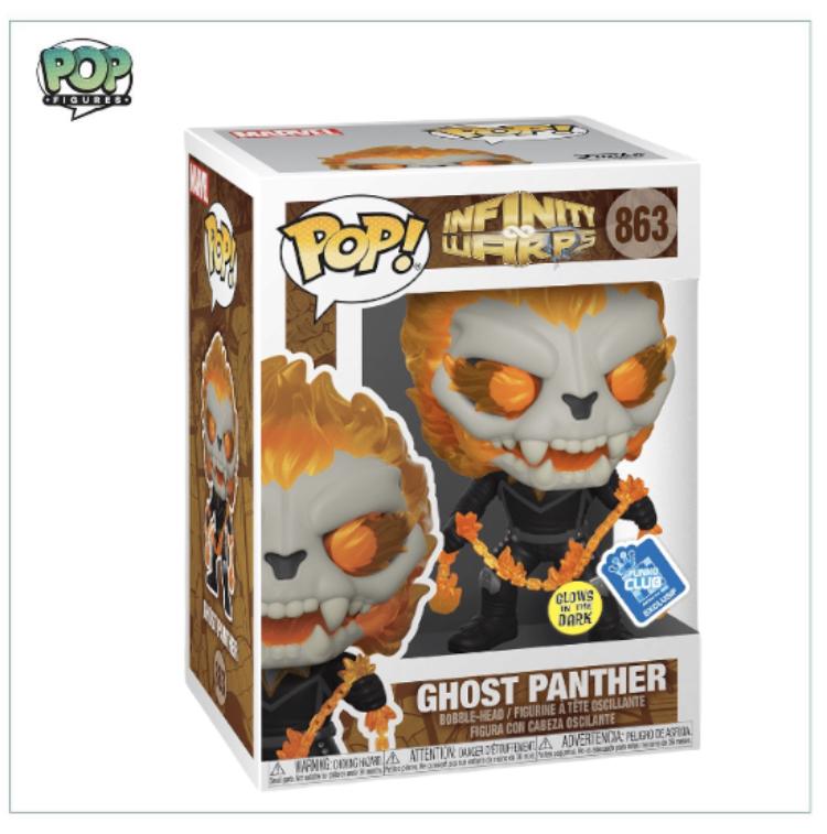 Ghost Panther (Glow In The Dark) #863 Funko Pop! Infinity Warps, Funko Insider Club GameStop Exclusive - Pop Figures | Funko | Pop Funko | Funko Pop