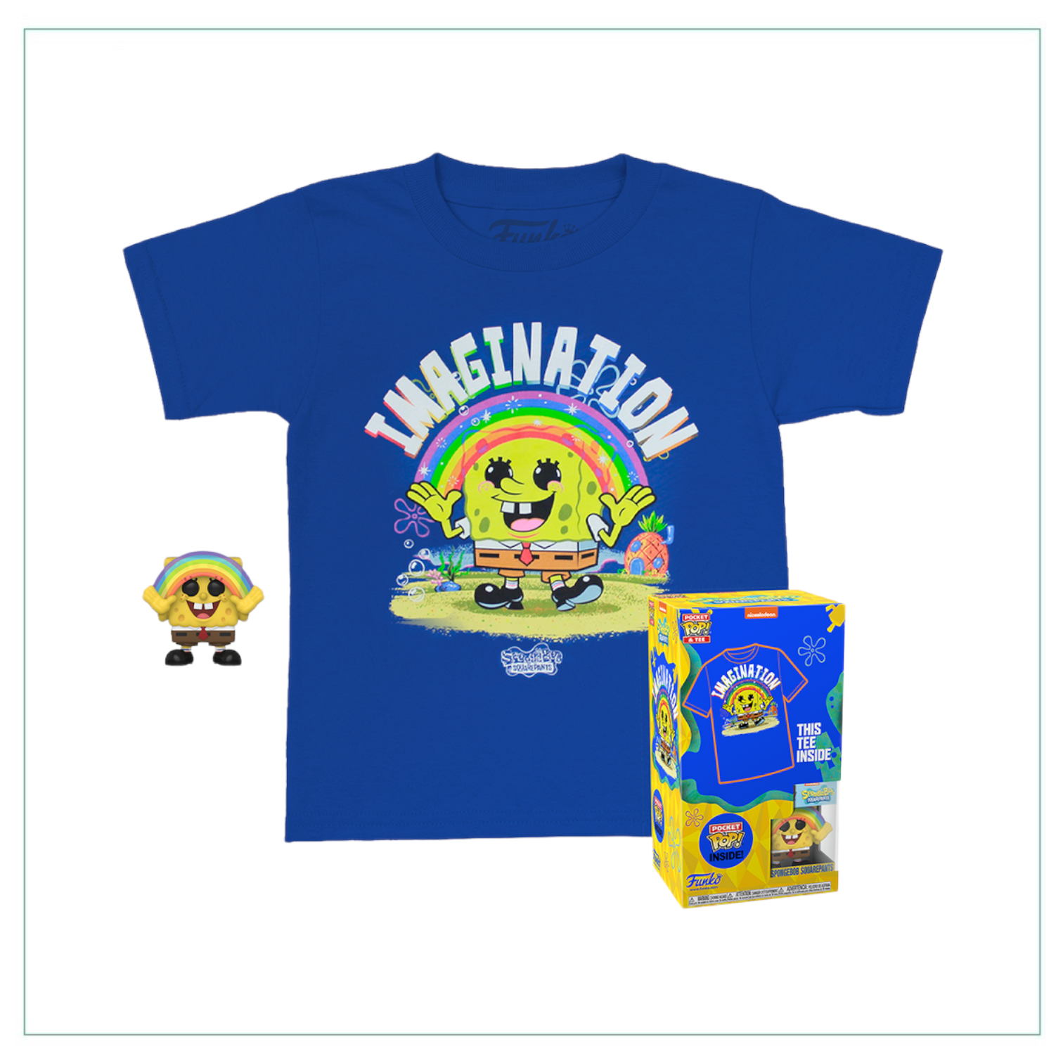 Pocket POP! & Tee: Spongebob w/Rainbow