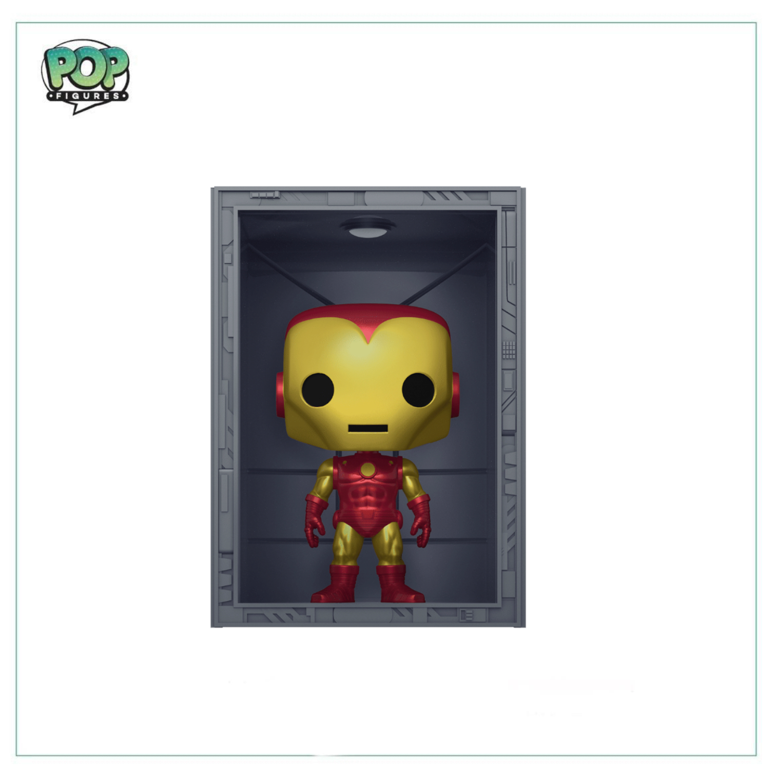 Hall Of Armor: Iron Man Model 4 (Metallic) #1036 Deluxe Funko Pop! Marvel - PX Previews Exclusive