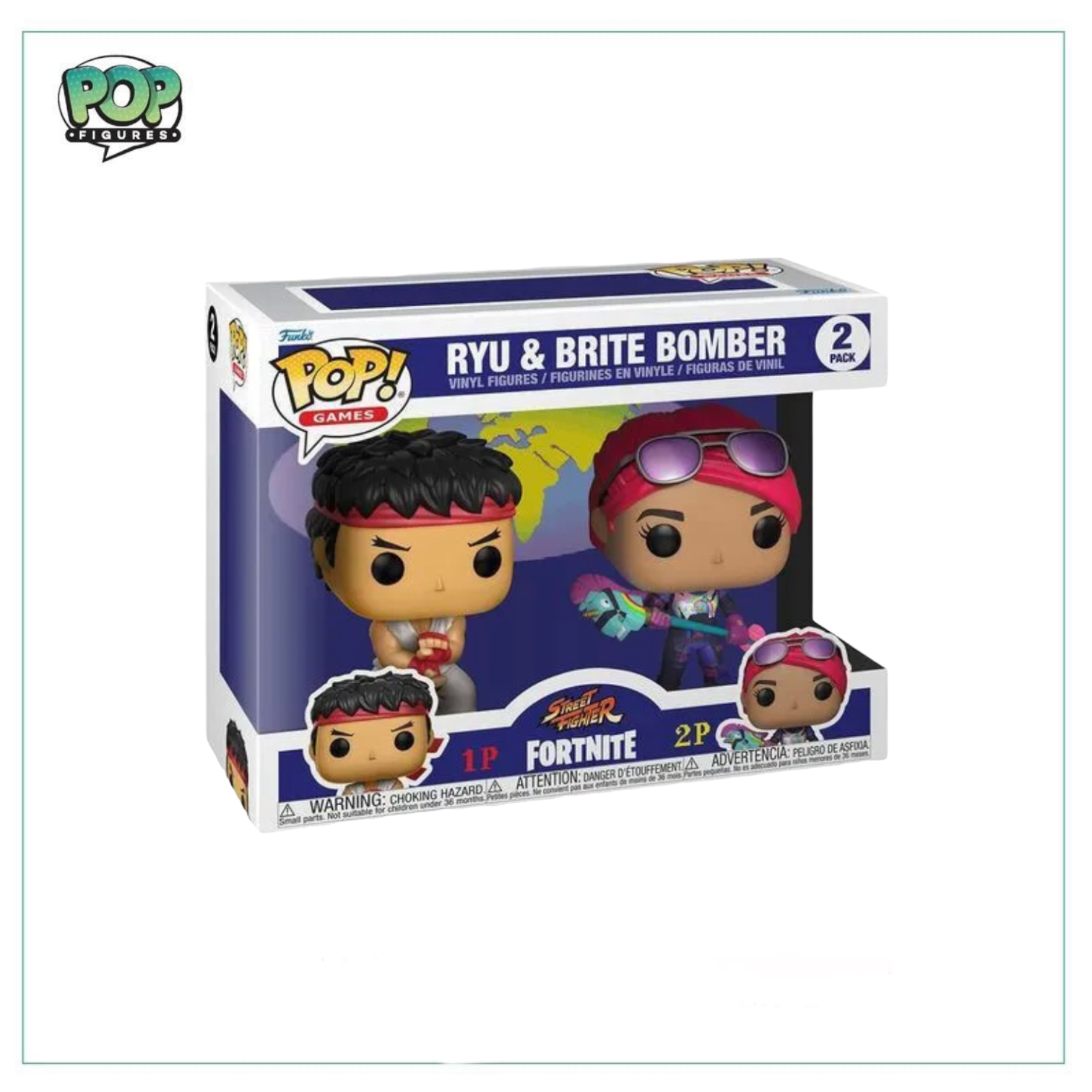 Ryu & Brite Bomber Deluxe Funko 2 Pack! Street Fighter Fortnite