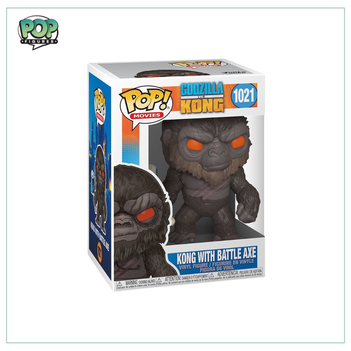 Kong With Battle Axe #1021 Funko Pop! Godzilla vs Kong - Pop Figures | Funko | Pop Funko | Funko Pop