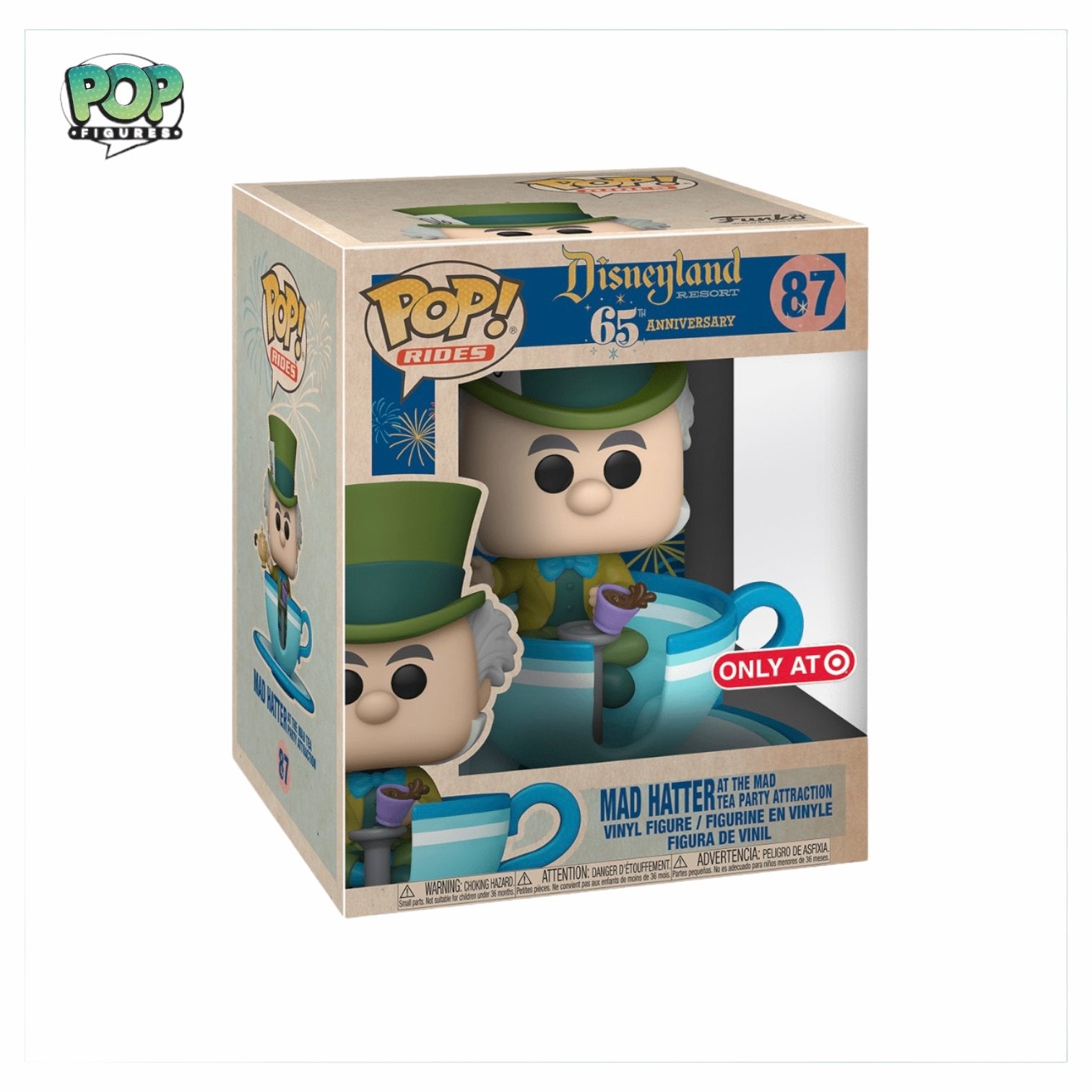 Mad Hatter in Tea Cup #87 Funko Pop! 65th Disneyland Anniversary - Target Exclusive - Pop Figures | Funko | Pop Funko | Funko Pop