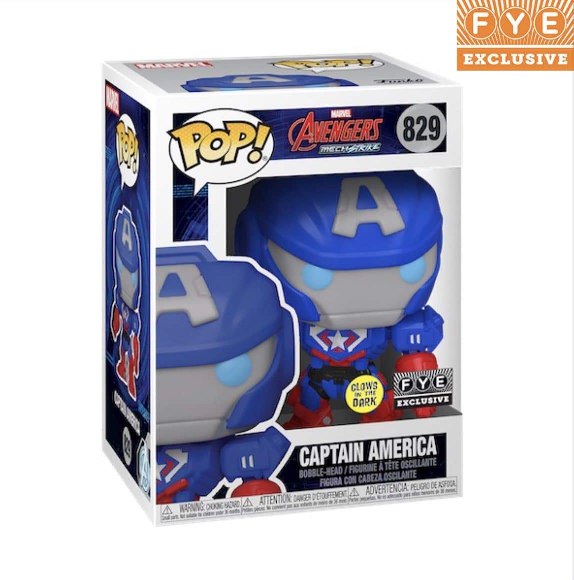 Marvel - Marvel Mech - Captain America (GITd)(FYE Exclusive) PREORDER - Pop Figures
